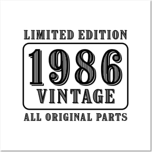 All original parts vintage 1986 limited edition birthday Posters and Art